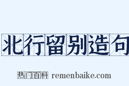 北行留别造句是什么意思的图片